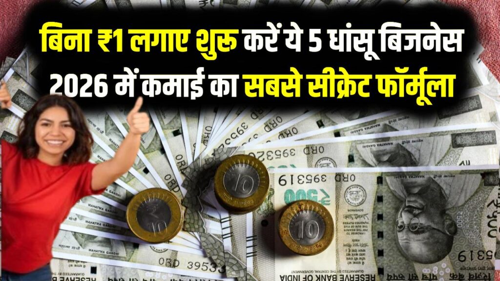 खाली जेब है तो भी बनें लखपति! बिना ₹1 लगाए शुरू करें ये 5 धांसू बिजनेस, 2026 में कमाई का सबसे सीक्रेट फॉर्मूला यहाँ देखें