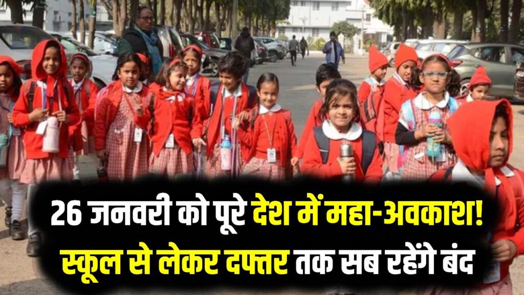School Holiday Update: कल 26 जनवरी को पूरे देश में महा-अवकाश! स्कूल से लेकर दफ्तर तक सब रहेंगे बंद; देखें सरकार की नई गाइडलाइन।