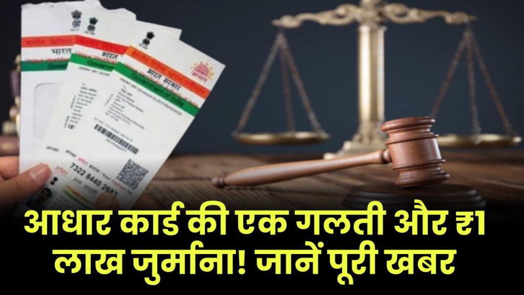इन आधार कार्ड धारकों को हो सकती है 3 साल की जेल और ₹1 लाख का जुर्माना! जानें कौन सी गलती पड़ सकती है भारी